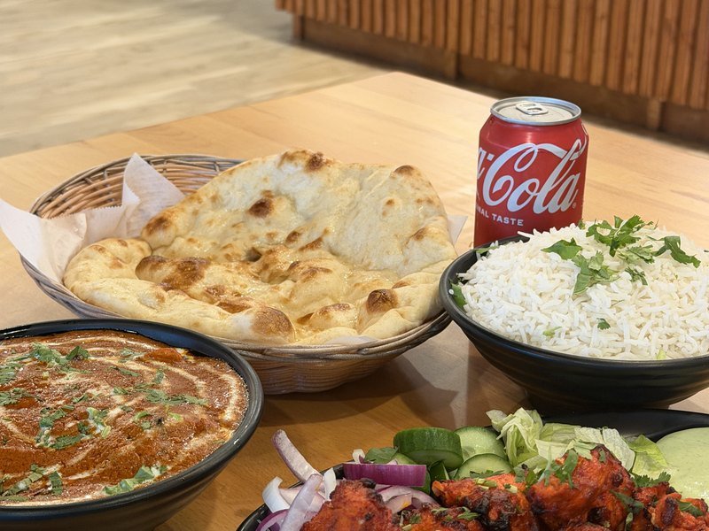 Grilled kebab platter with salad